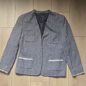 Max Mara Weekend Navy Tweed Jacket Sz 14